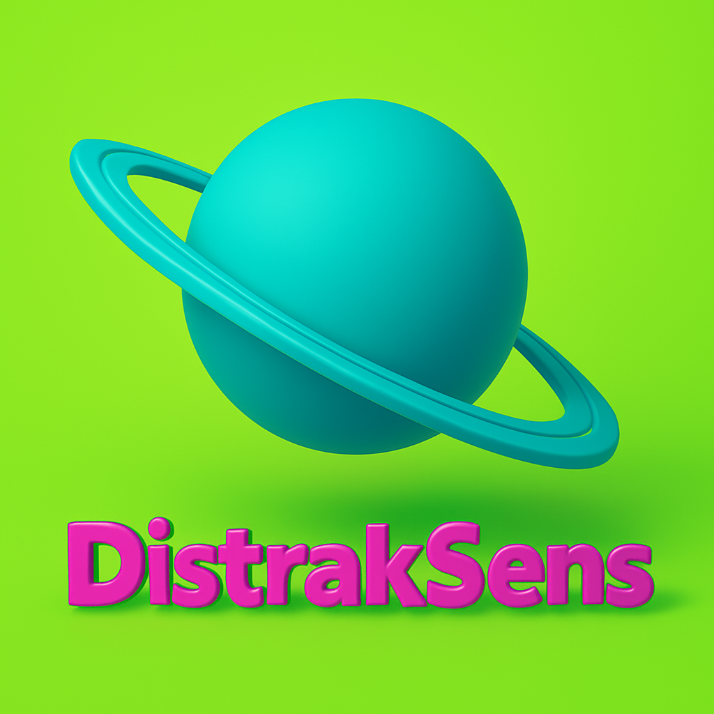 Logo DistrakSens (planeta con anillo)